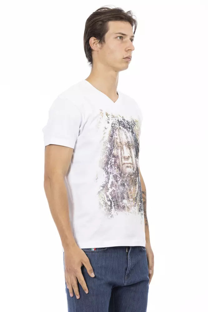 Trussardi Action T-Shirt aus weißer Baumwolle