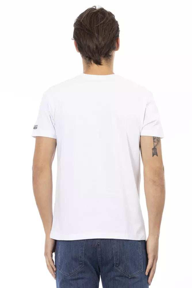 Trussardi Action T-Shirt aus weißer Baumwolle