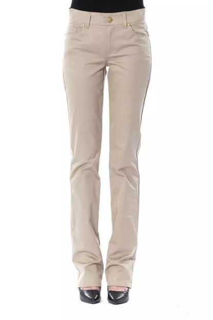 Byblos Beige Cotton Jeans & Pant