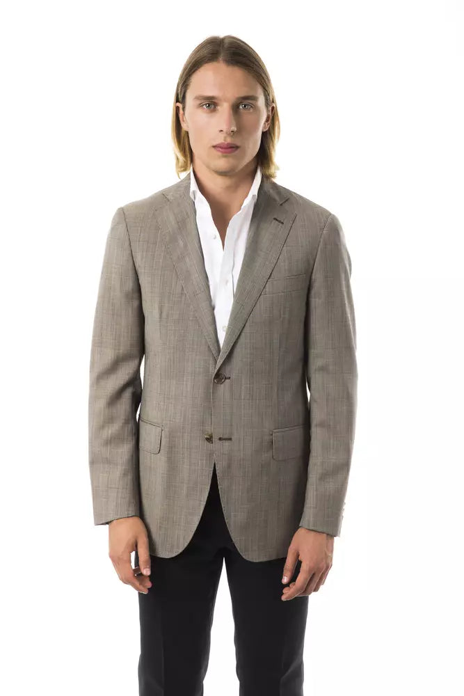 Herren-Blazer aus grauer Wolle