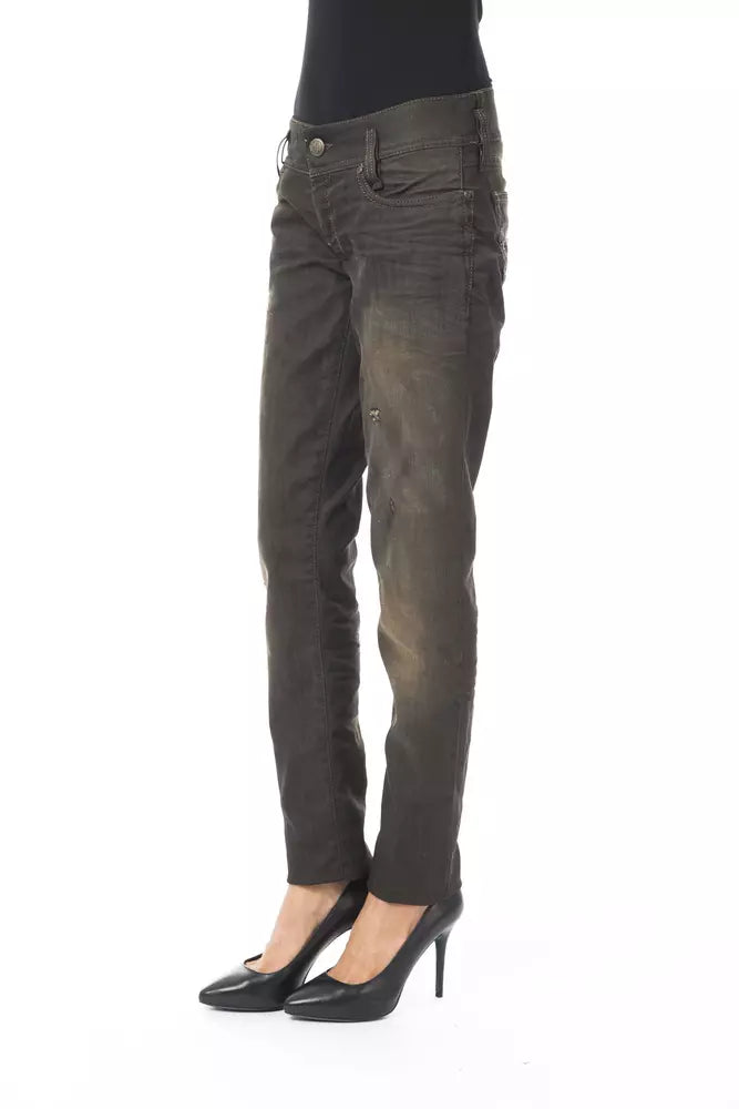 Byblos Black Cotton Jeans & Pant