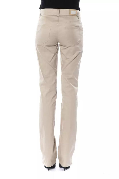 Byblos Beige Cotton Jeans & Pant