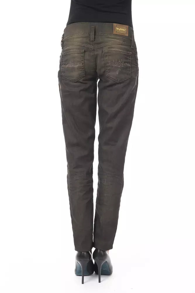 Byblos Black Cotton Jeans & Pant