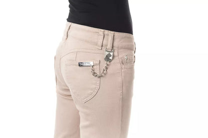 BYBLOS Beige Baumwolljeans und -hose