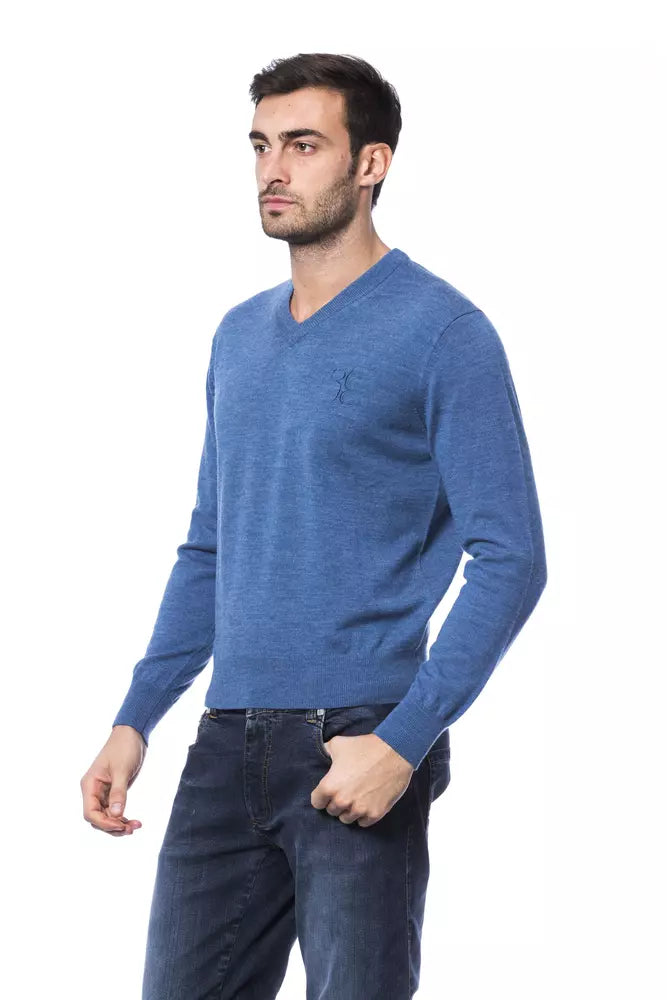 Blauer Merinowollpullover von Billionaire Italian Couture