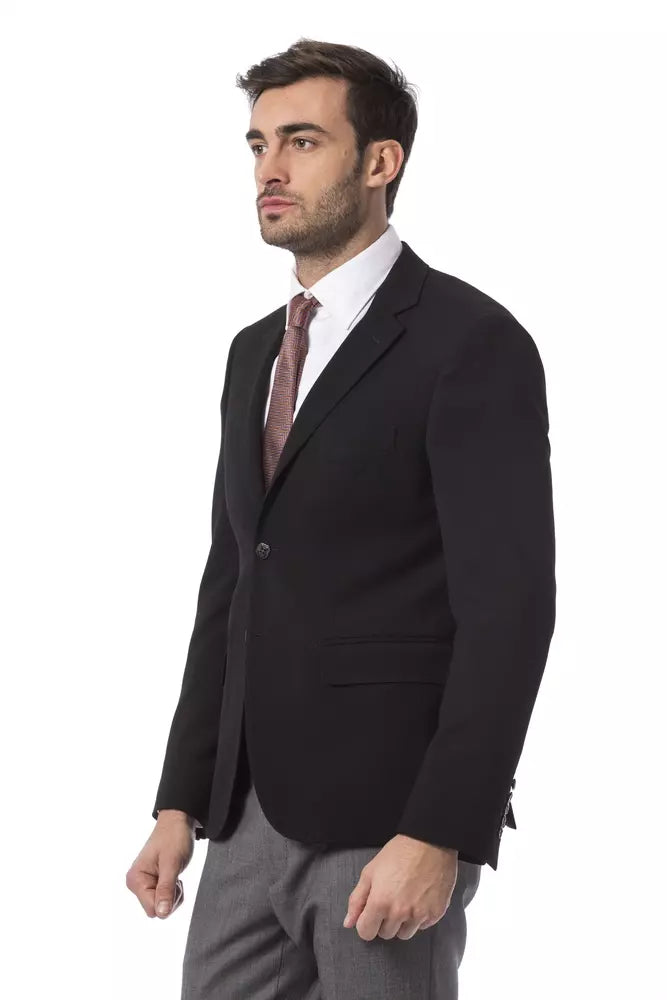 Billionaire Italian Couture Black Wool Men's Blazer