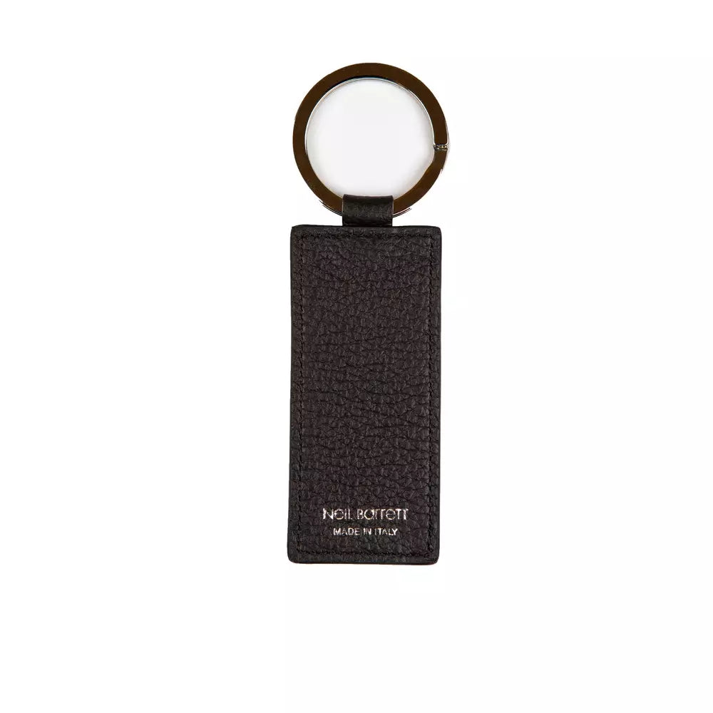 Neil Barrett Black Leather Keychain