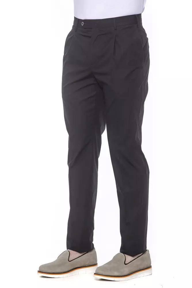 PT Torino Black Cotton Jeans & Pant