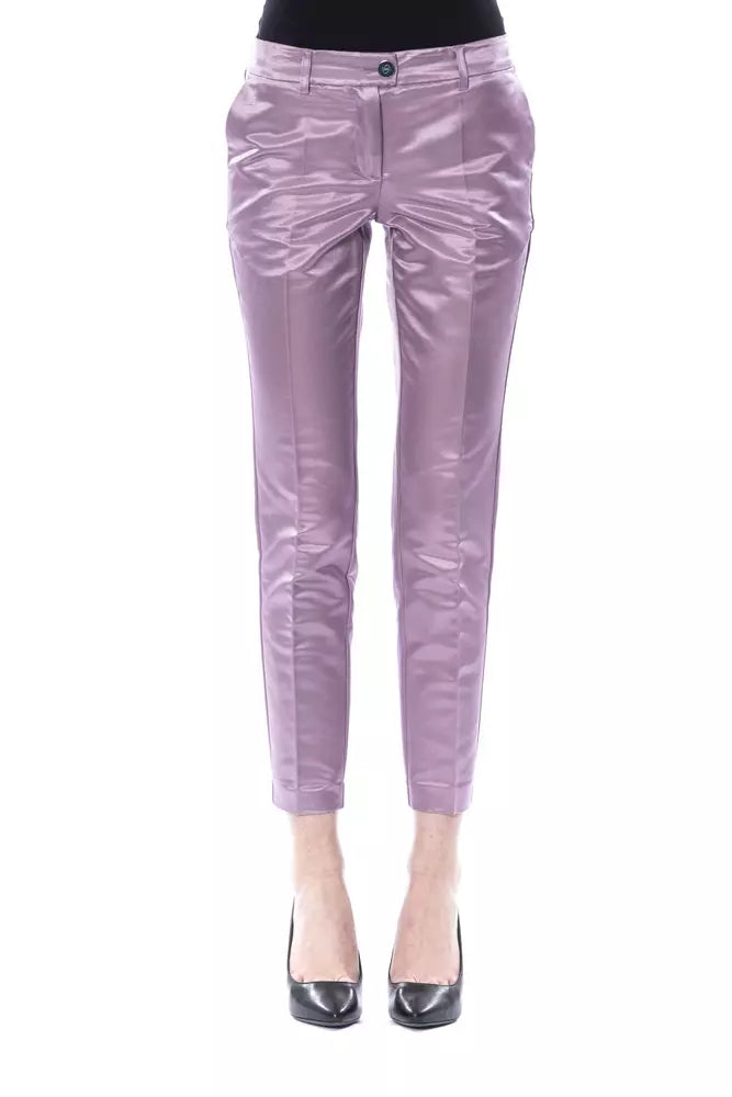 Byblos Purple Cotton Jeans & Pant