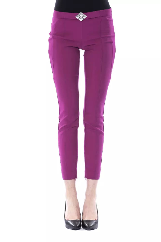 Byblos Purple Polyester Jeans & Pant