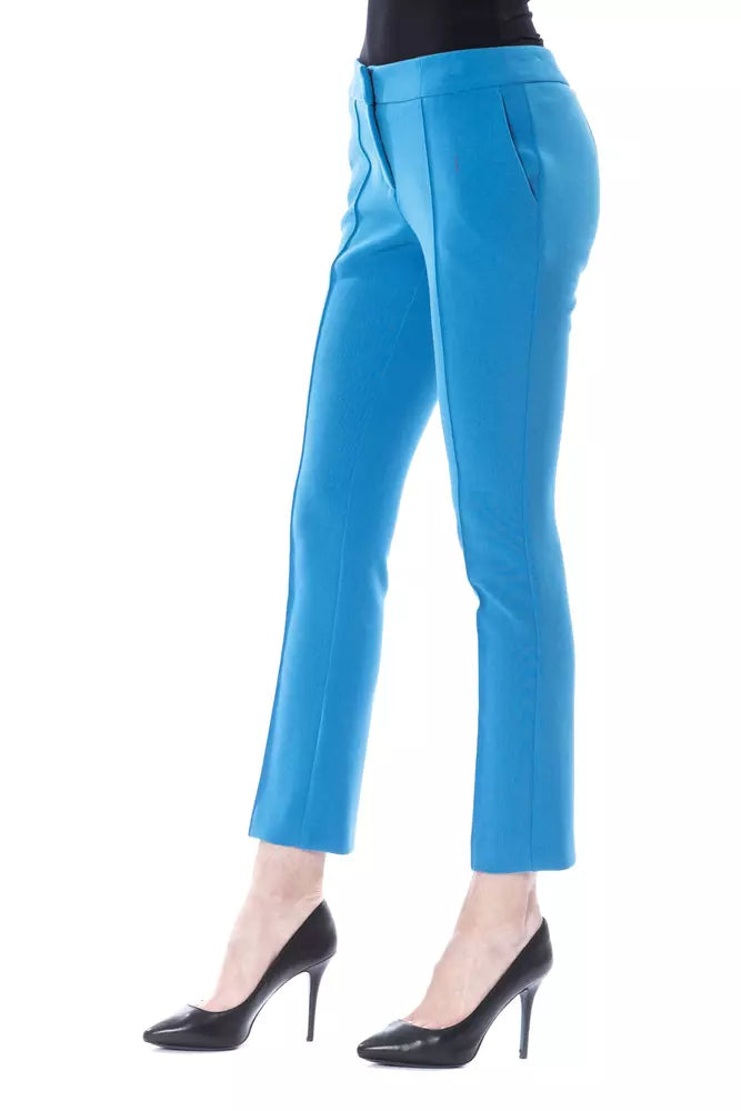 BYBLOS Light Blue Polyester Women Pants