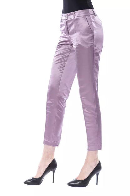 Byblos Purple Cotton Jeans & Pant