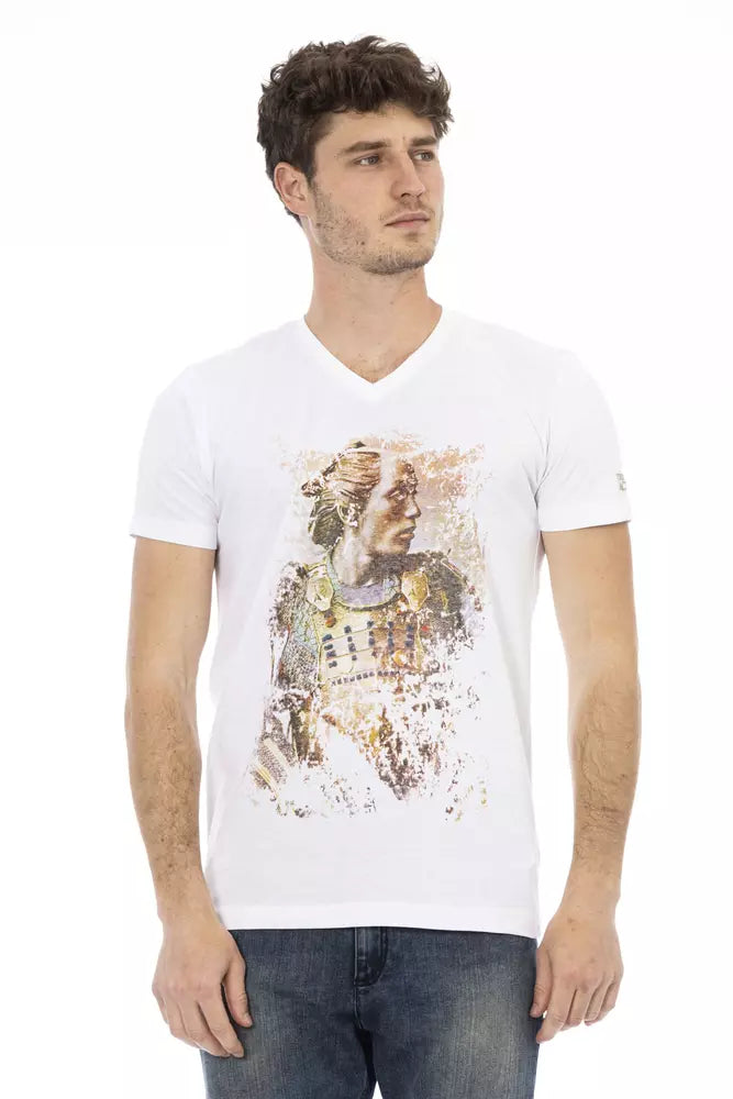 Trussardi Action T-Shirt aus weißer Baumwolle