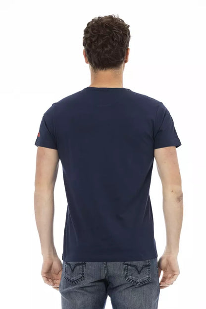 Trussardi Action Blaues Baumwoll-T-Shirt