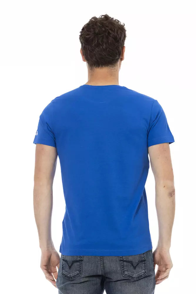 Trussardi Action Blaues Baumwoll-T-Shirt