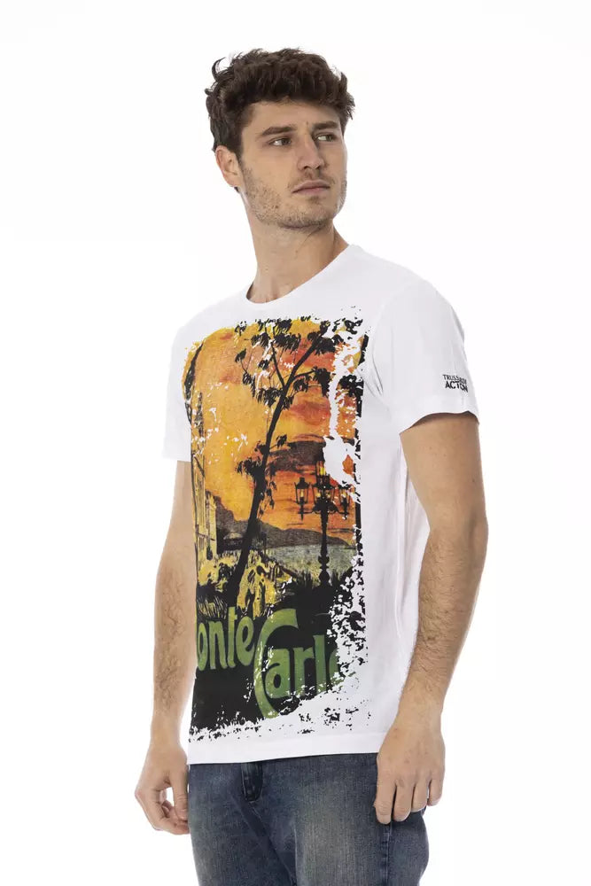 Trussardi Action T-Shirt aus weißer Baumwolle