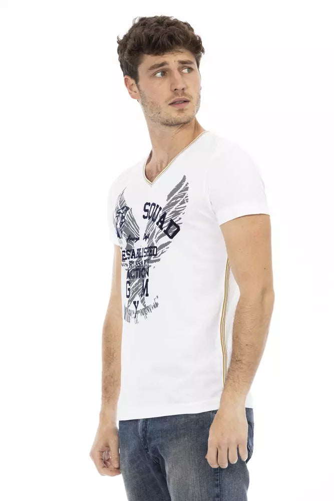 Trussardi Action T-Shirt aus weißer Baumwolle