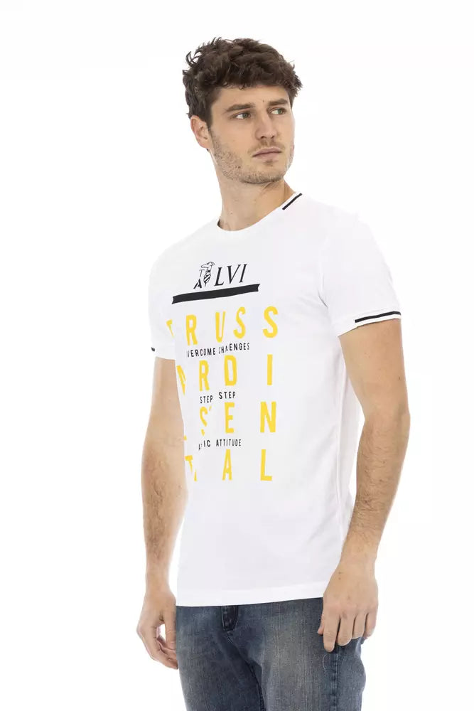 Trussardi Action T-Shirt aus weißer Baumwolle