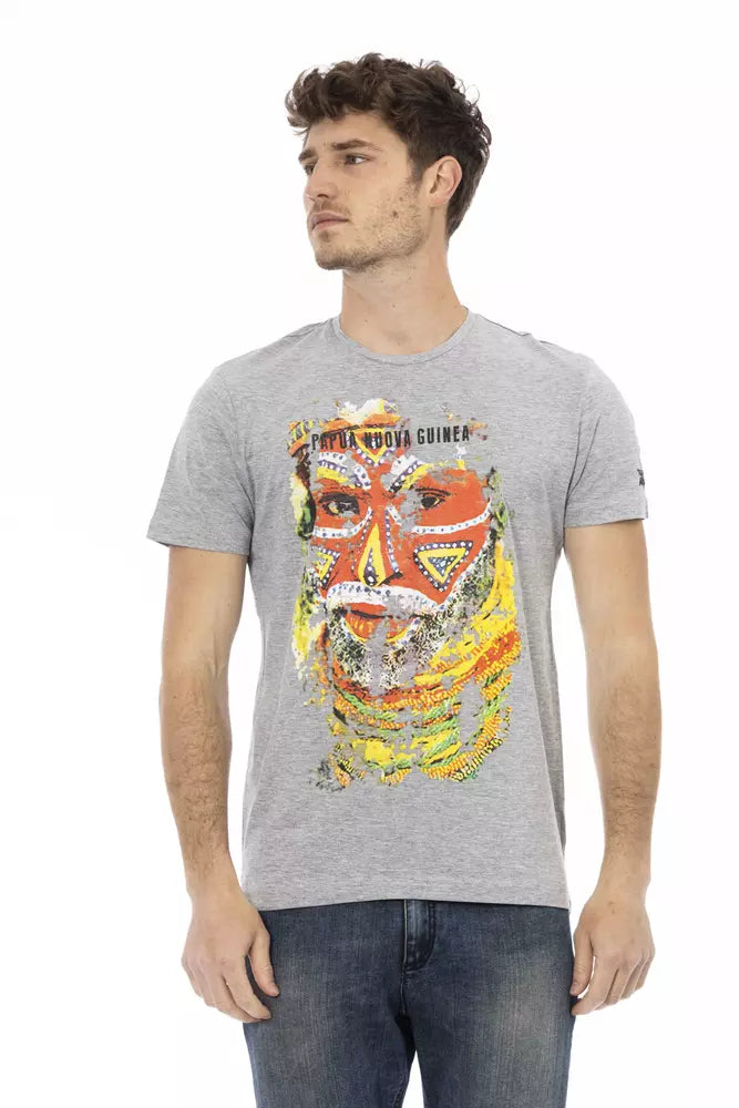 Trussardi Action Graues Baumwoll-T-Shirt