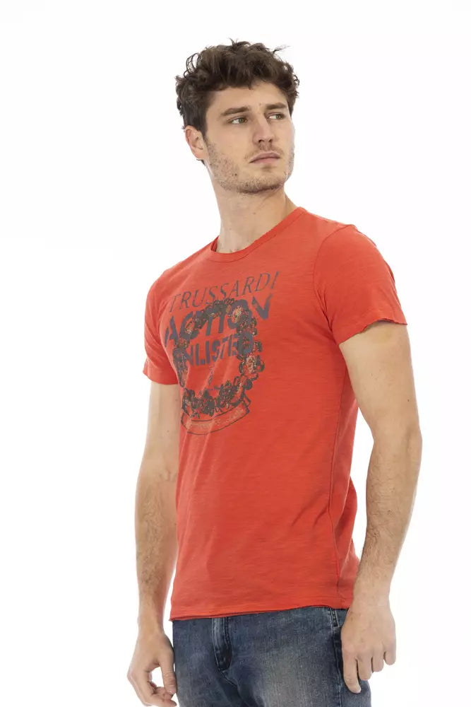 Trussardi Action Rotes Baumwoll-T-Shirt