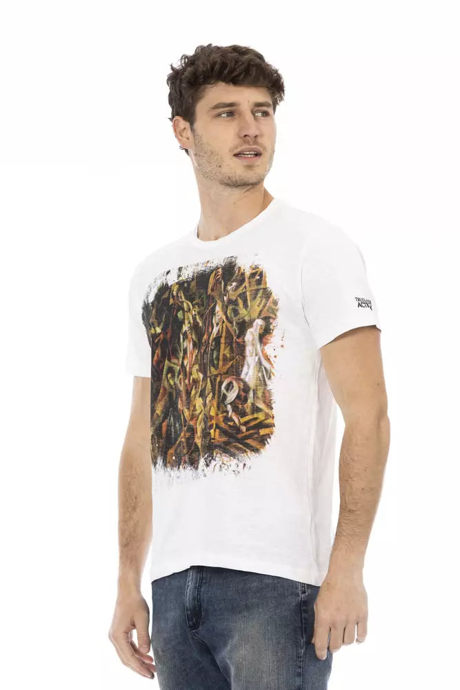 Trussardi Action T-Shirt aus weißer Baumwolle