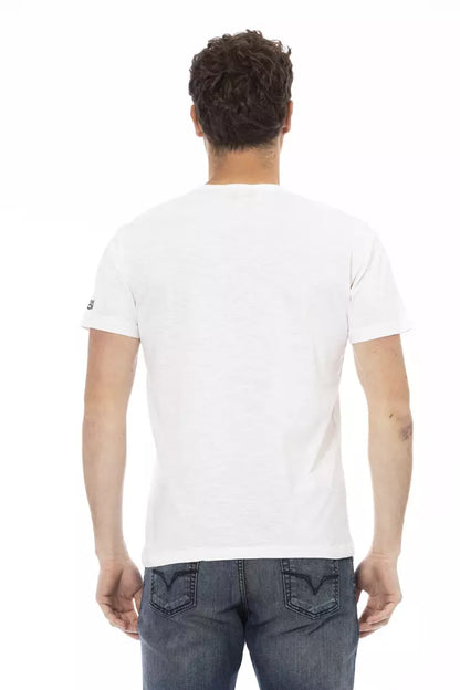 Trussardi Action T-Shirt aus weißer Baumwolle