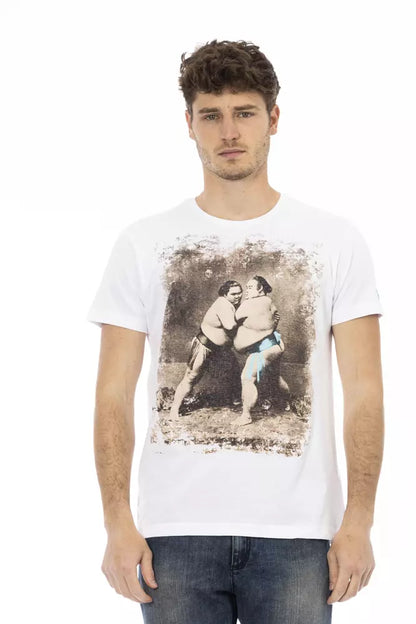 Trussardi Action T-Shirt aus weißer Baumwolle