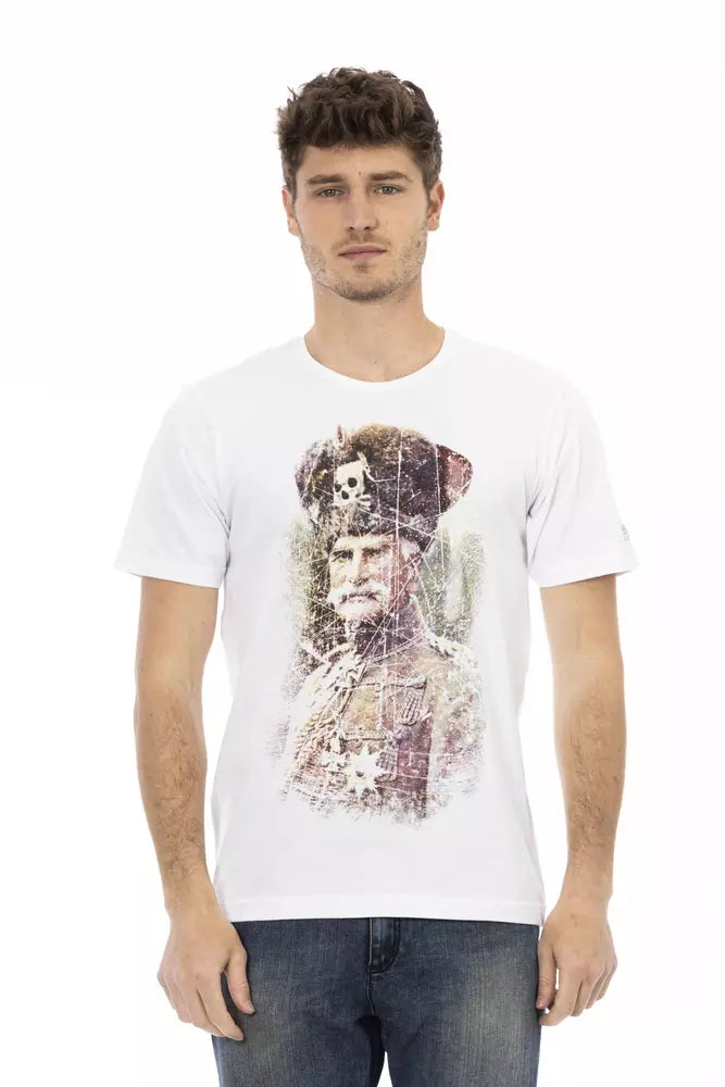 Trussardi Action T-Shirt aus weißer Baumwolle