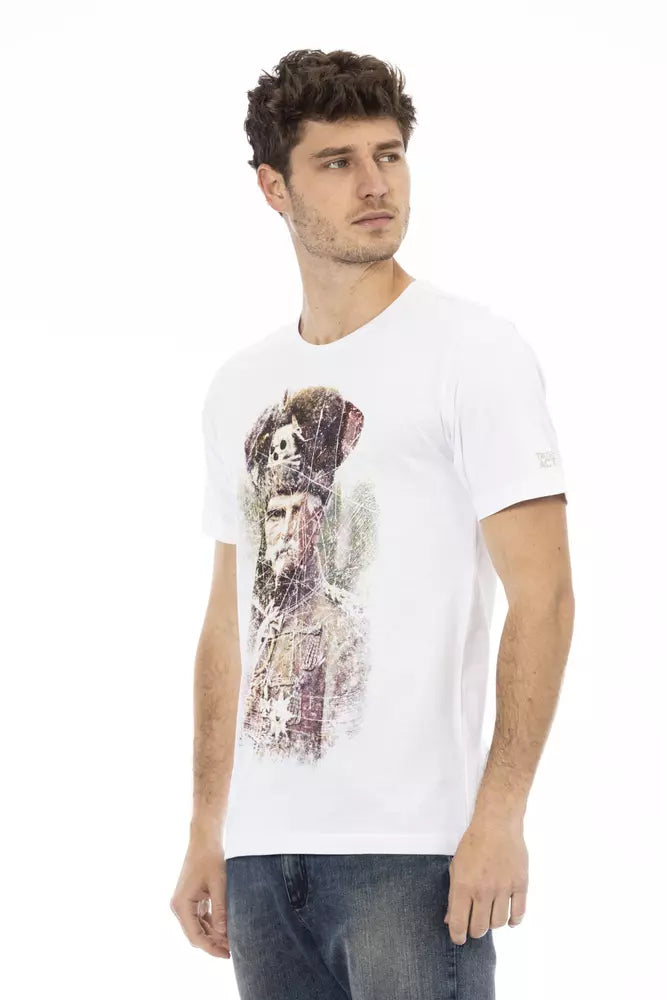 Trussardi Action T-Shirt aus weißer Baumwolle