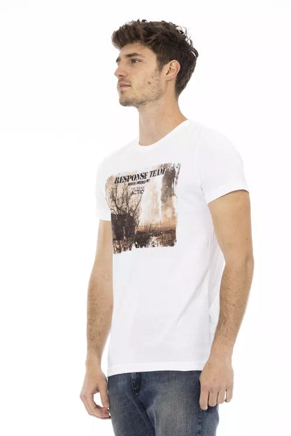 Trussardi Action T-Shirt aus weißer Baumwolle