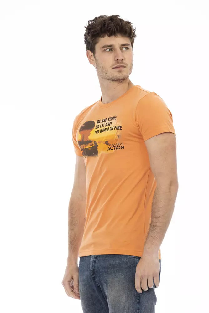 Trussardi Action Orange Baumwoll-T-Shirt