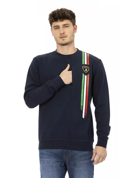 Blauer Baumwollpullover von Automobili Lamborghini