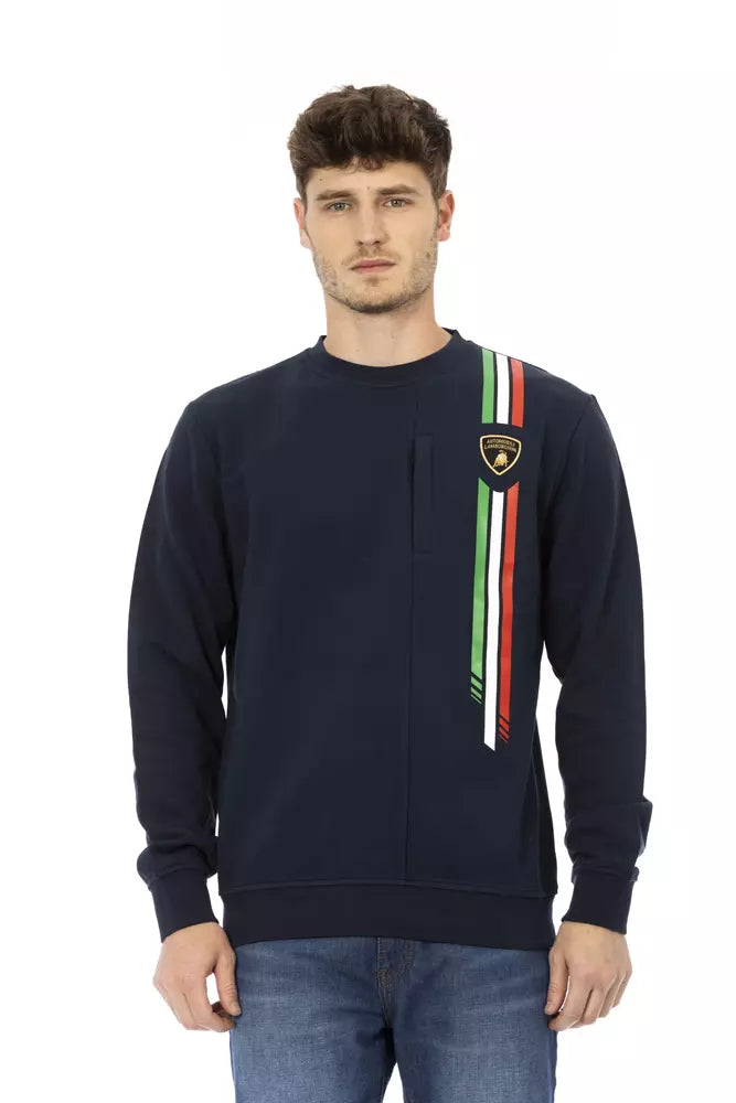 Blauer Baumwollpullover von Automobili Lamborghini