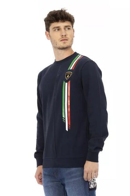 Blauer Baumwollpullover von Automobili Lamborghini