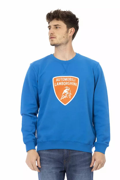 Blauer Baumwollpullover von Automobili Lamborghini