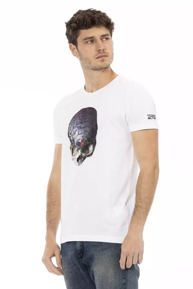 Trussardi Action T-Shirt aus weißer Baumwolle