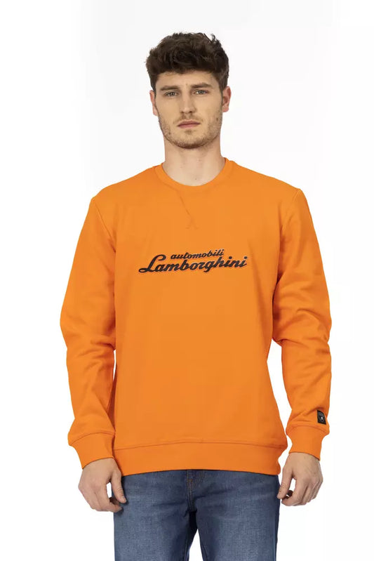 Orangefarbener Baumwollpullover von Automobili Lamborghini