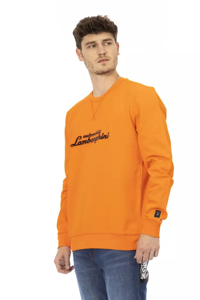 Orangefarbener Baumwollpullover von Automobili Lamborghini