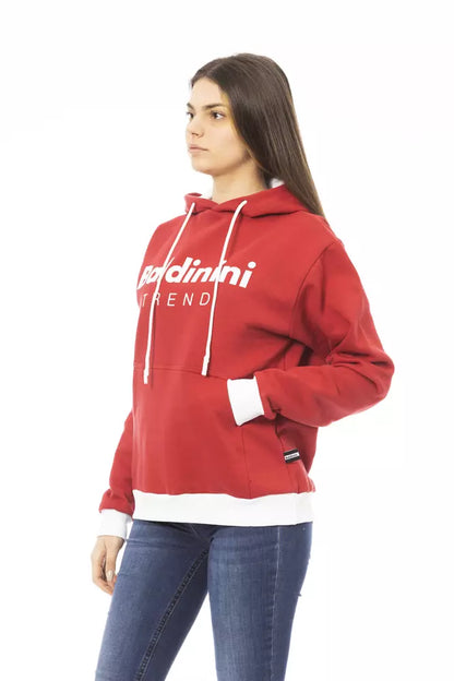 Baldinini Trend Red Cotton Women's Hoodie