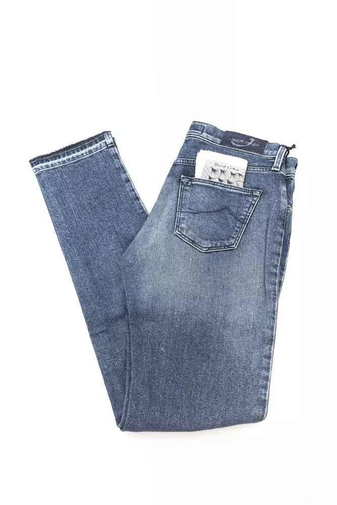 Jacob Cohen Blue Cotton Jeans & Pant