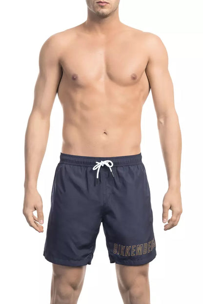 Bikkembergs Blue Polyester Men Swim Short