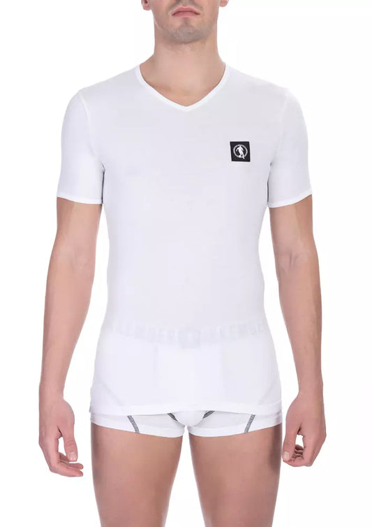 Bikkembergs White Cotton 티셔츠