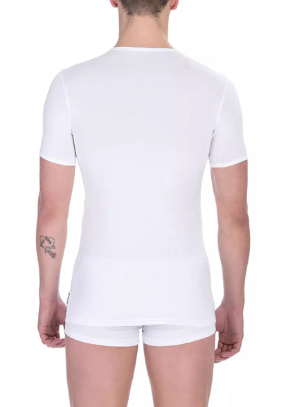 Bikkembergs White Cotton 티셔츠