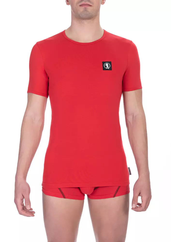 Bikkembergs rotes Baumwoll-T-Shirt