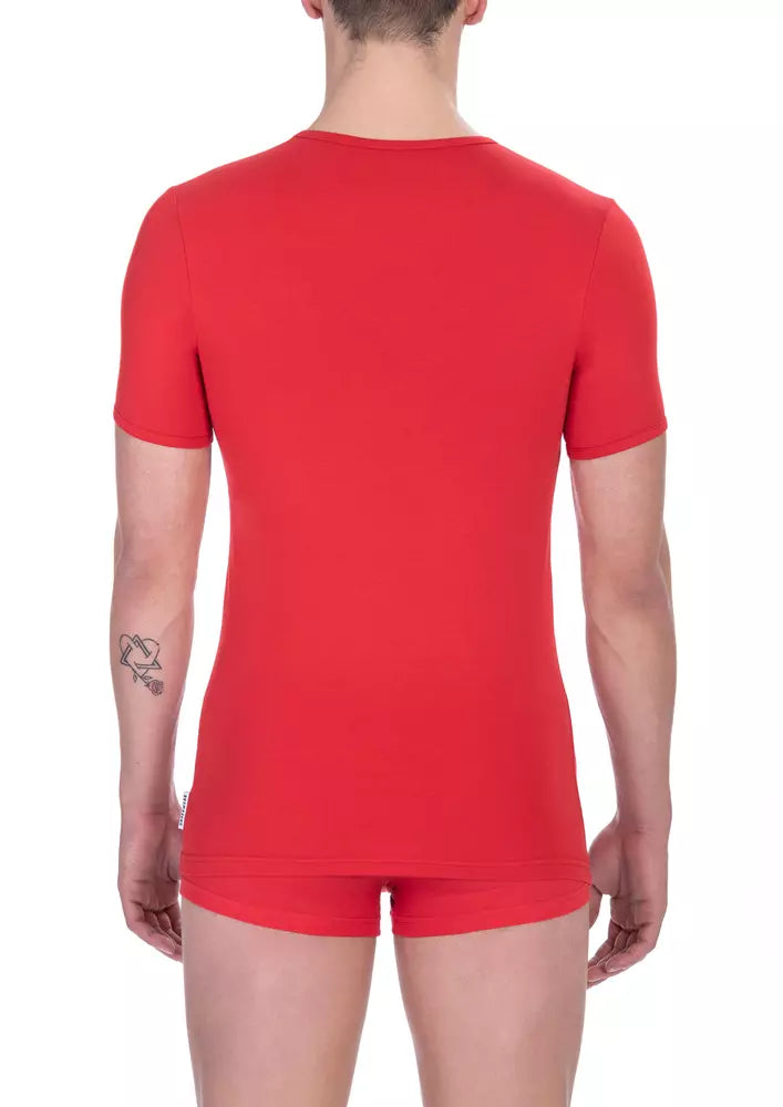 Bikkembergs rotes Baumwoll-T-Shirt