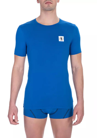 Bikkembergs blaues Baumwoll-T-Shirt