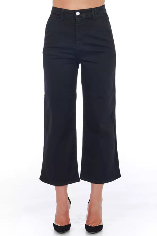 Frankie Morello Black Cotton Jeans & Pant