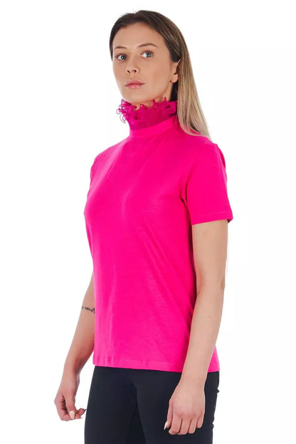 Frankie Morello Pink Cotton Tops & T-Shirt