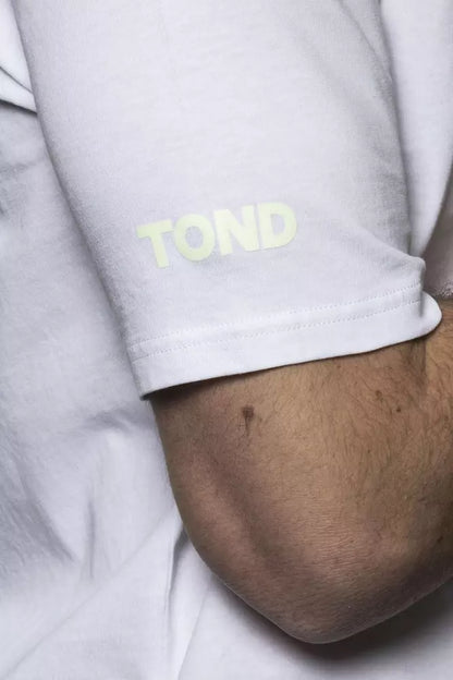 Tond White Cotton Men T-Shirt