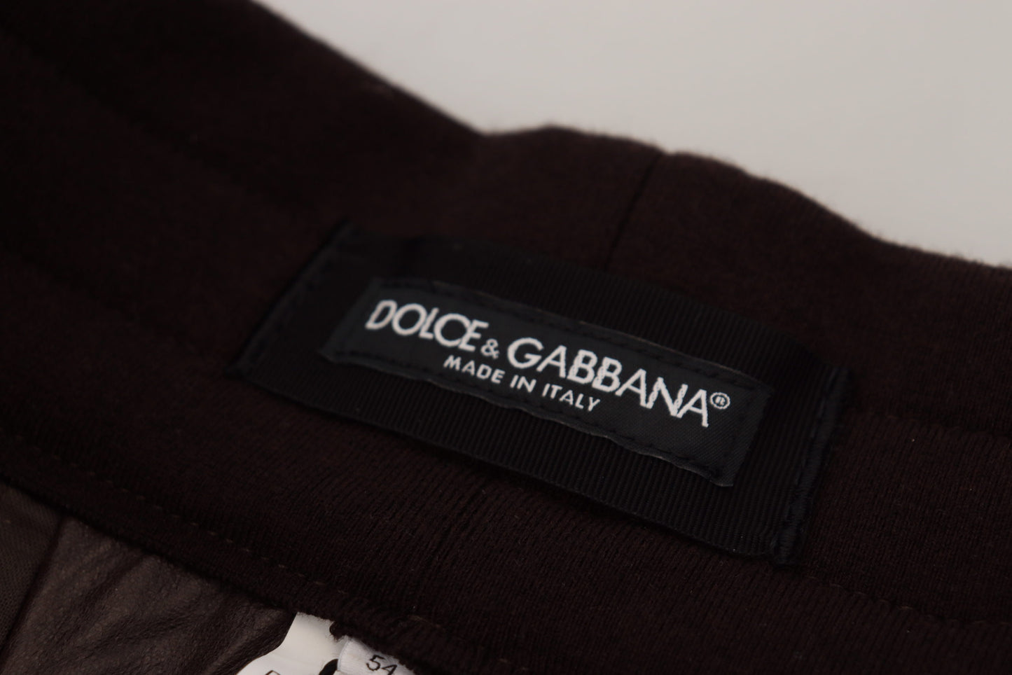 Dolce &amp; Gabbana Braune, solide Herren-Jogginghose mit Kordelzug